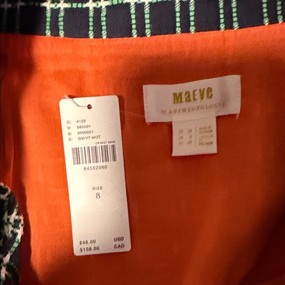 Maeve Plaid Pinafore Dress in Green and White - Picture 7 of 9